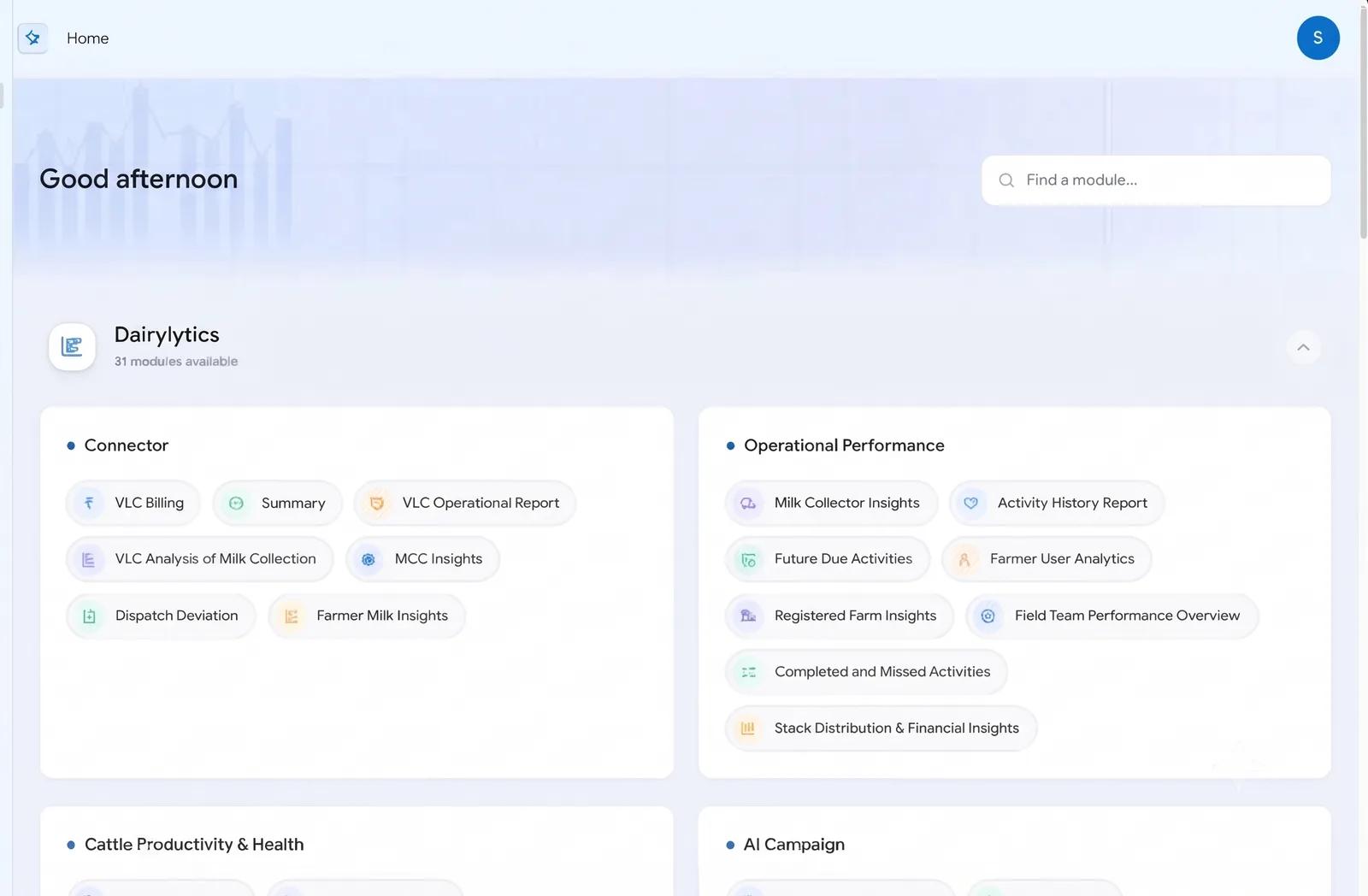 Live procurement data from every VLC inside the Dairyverse control room